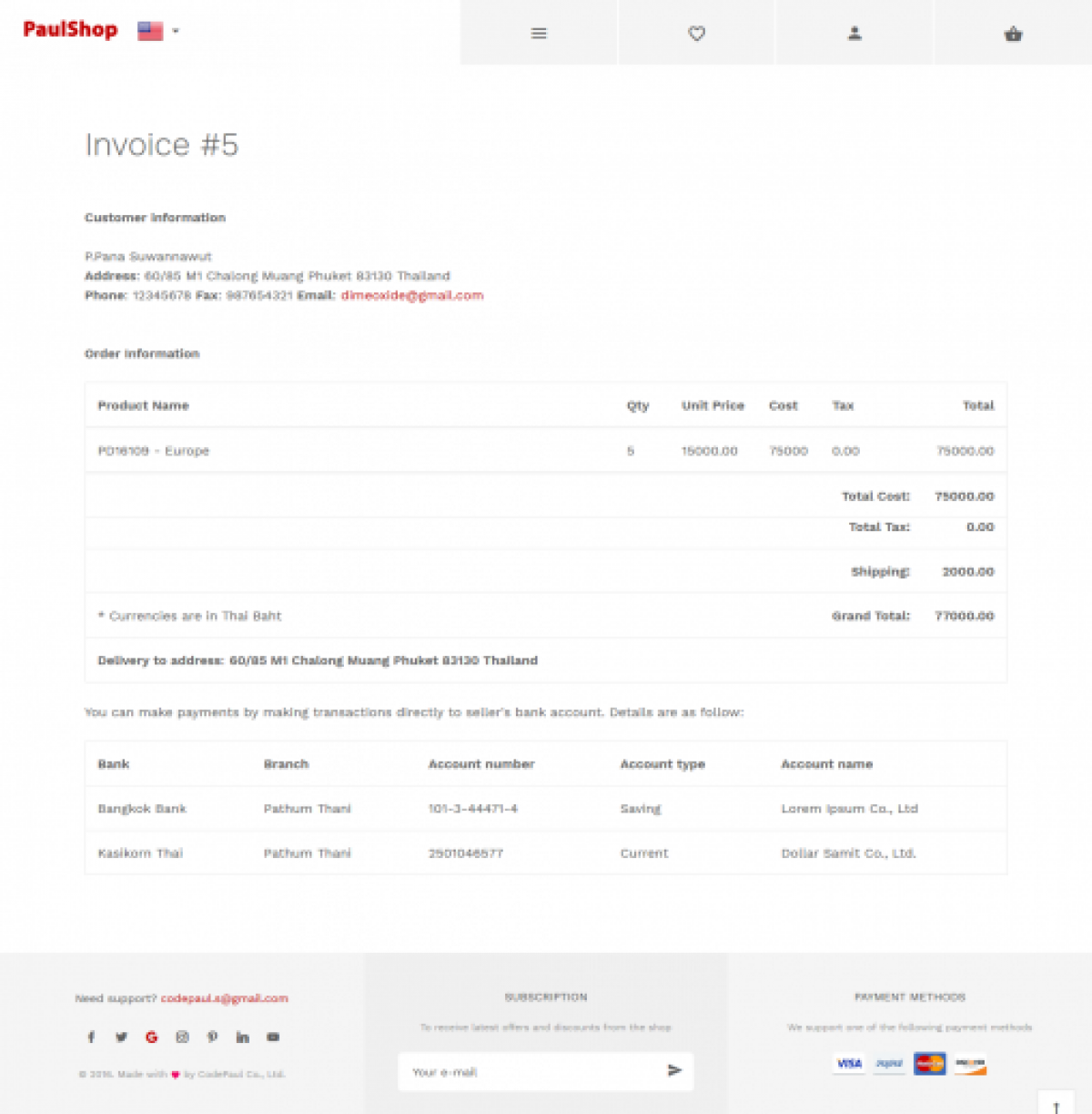 PaulShop - CMS