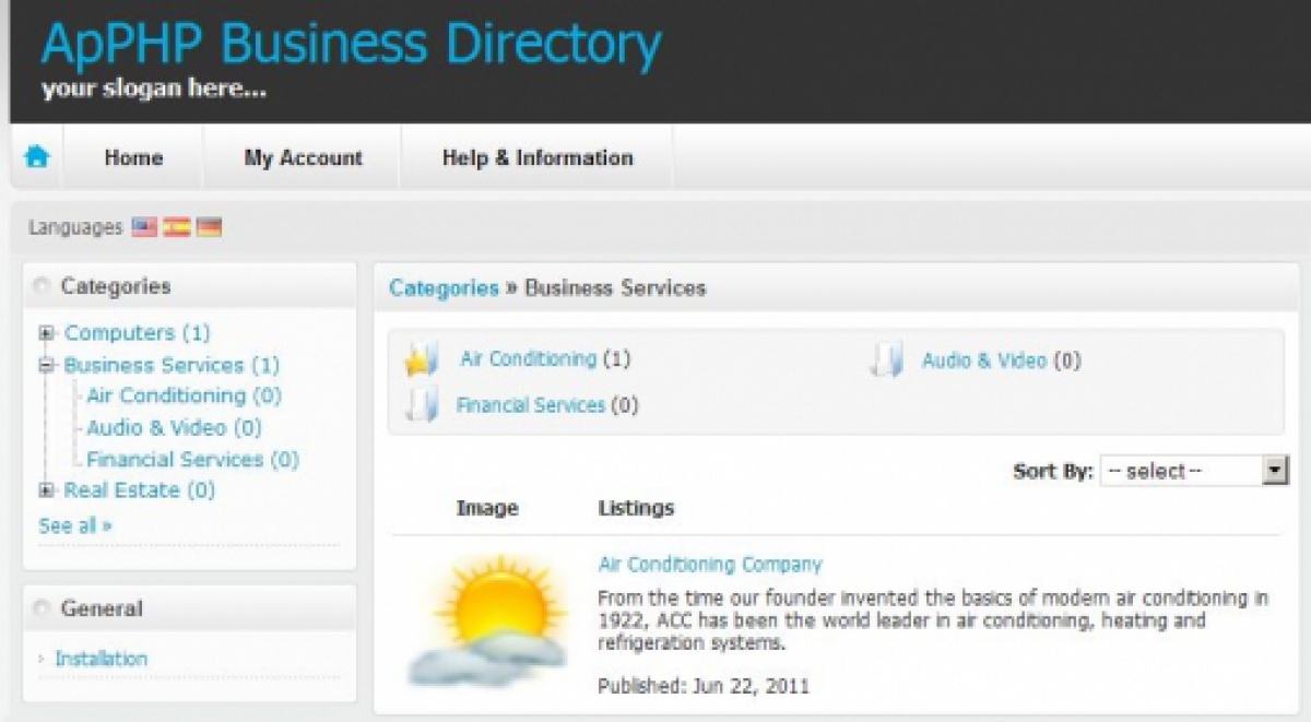 Business Listings Classified Directory Script