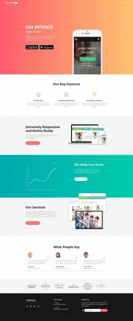 Intense App Landing Page